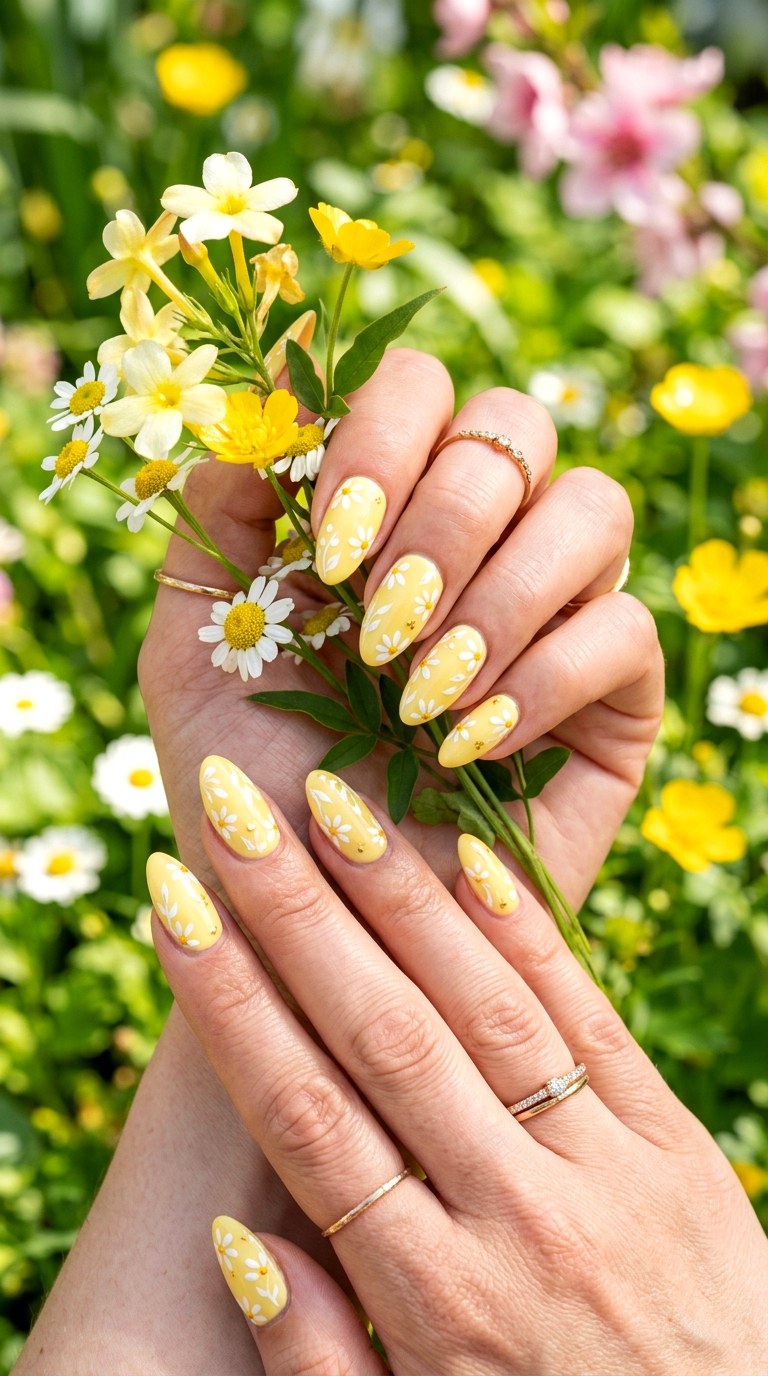 Yellow Sunshine Nails - 30 Gorgeous Spring Nail Designs That Are Trending Right Now
