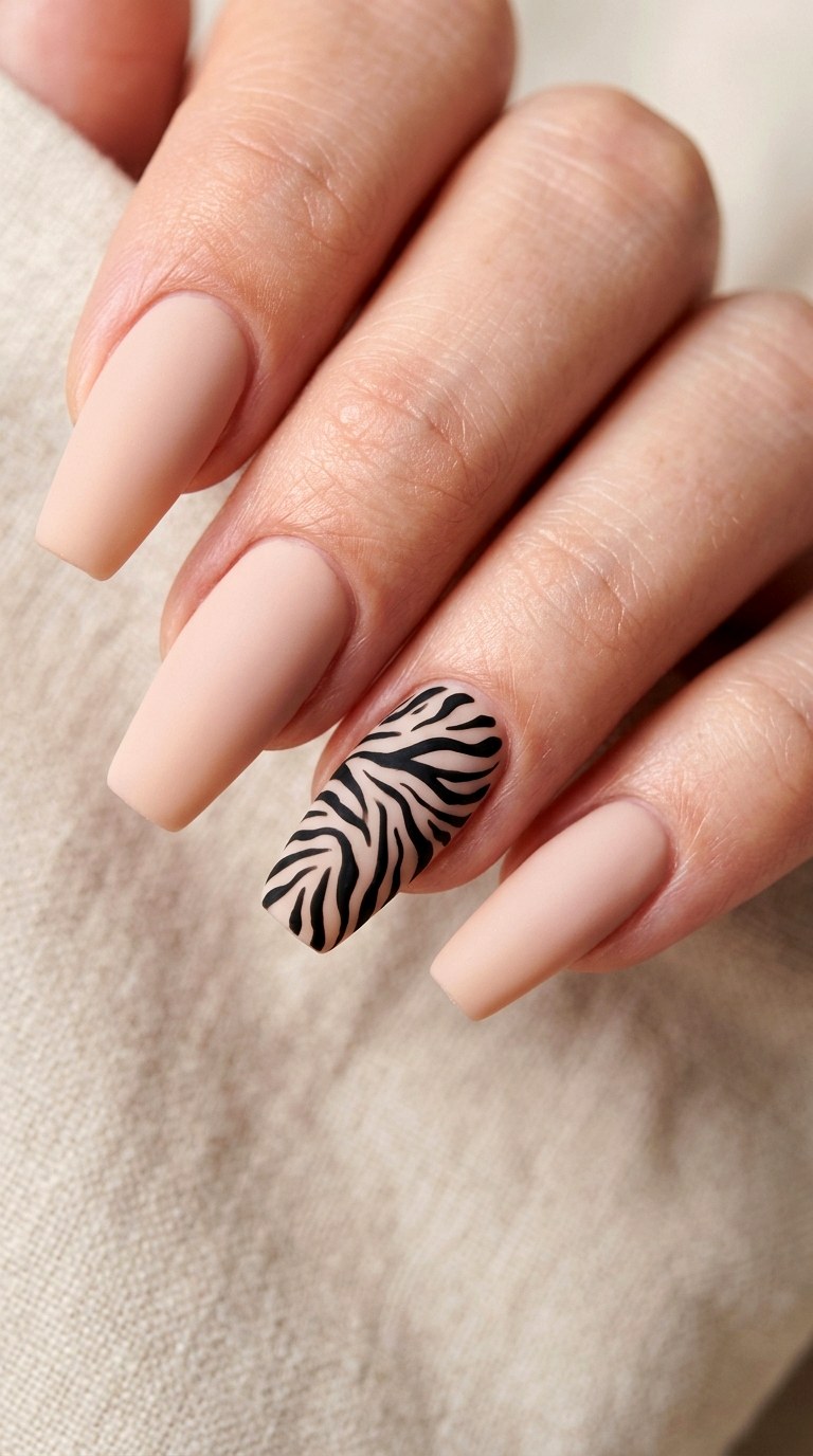 Zebra Print Statement - 30 Vibrant Spring Color Street Nails