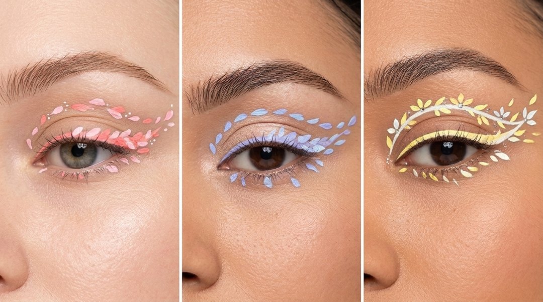 Floating Petal Spring Eyeliner Ideas