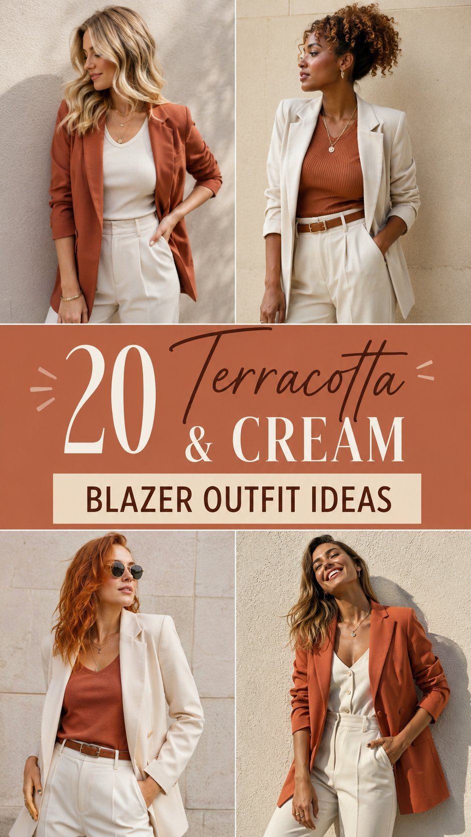 Terracotta & Cream Blazer Outfit Ideas