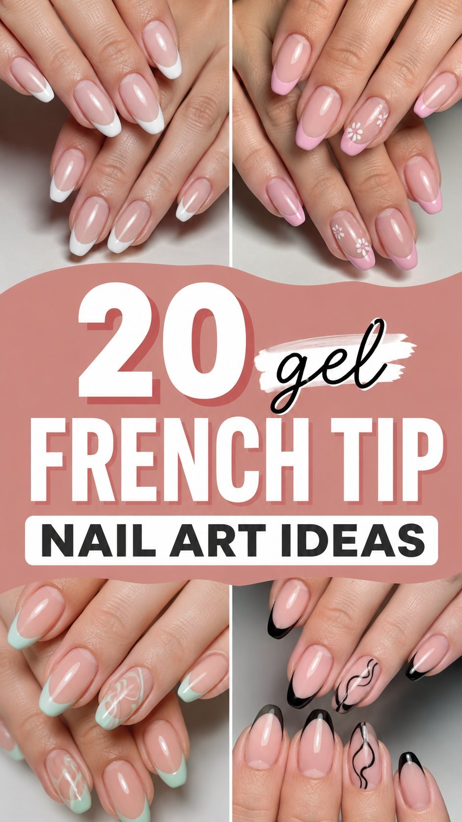 gel french tip nail art ideas