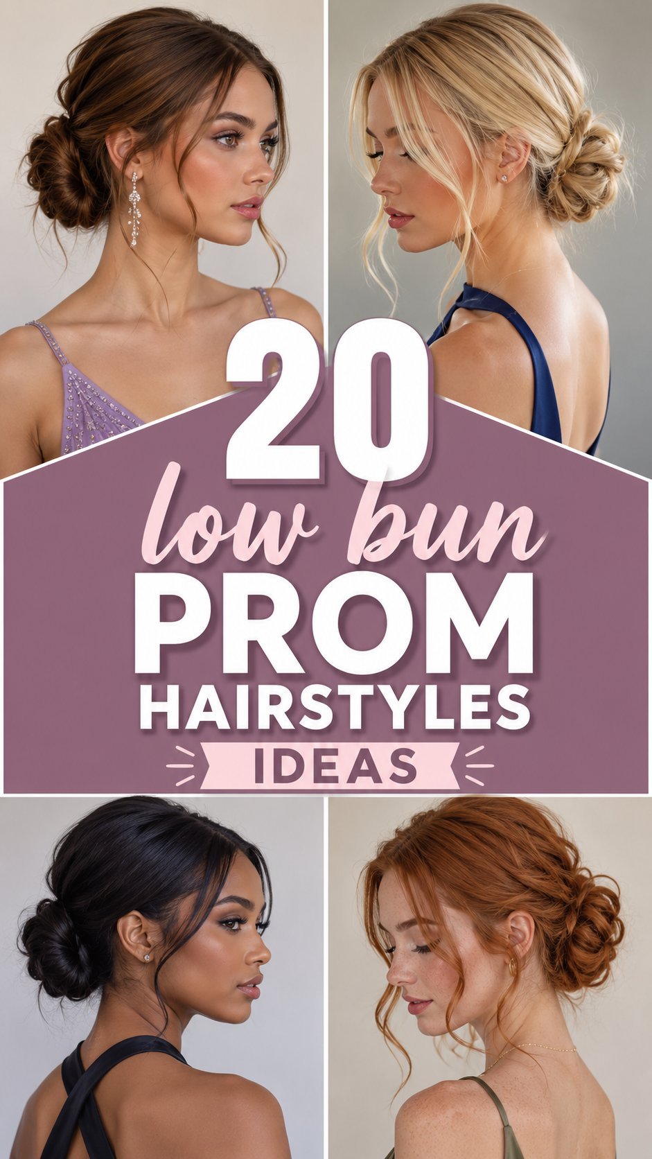 low bun prom hairstyles ideas