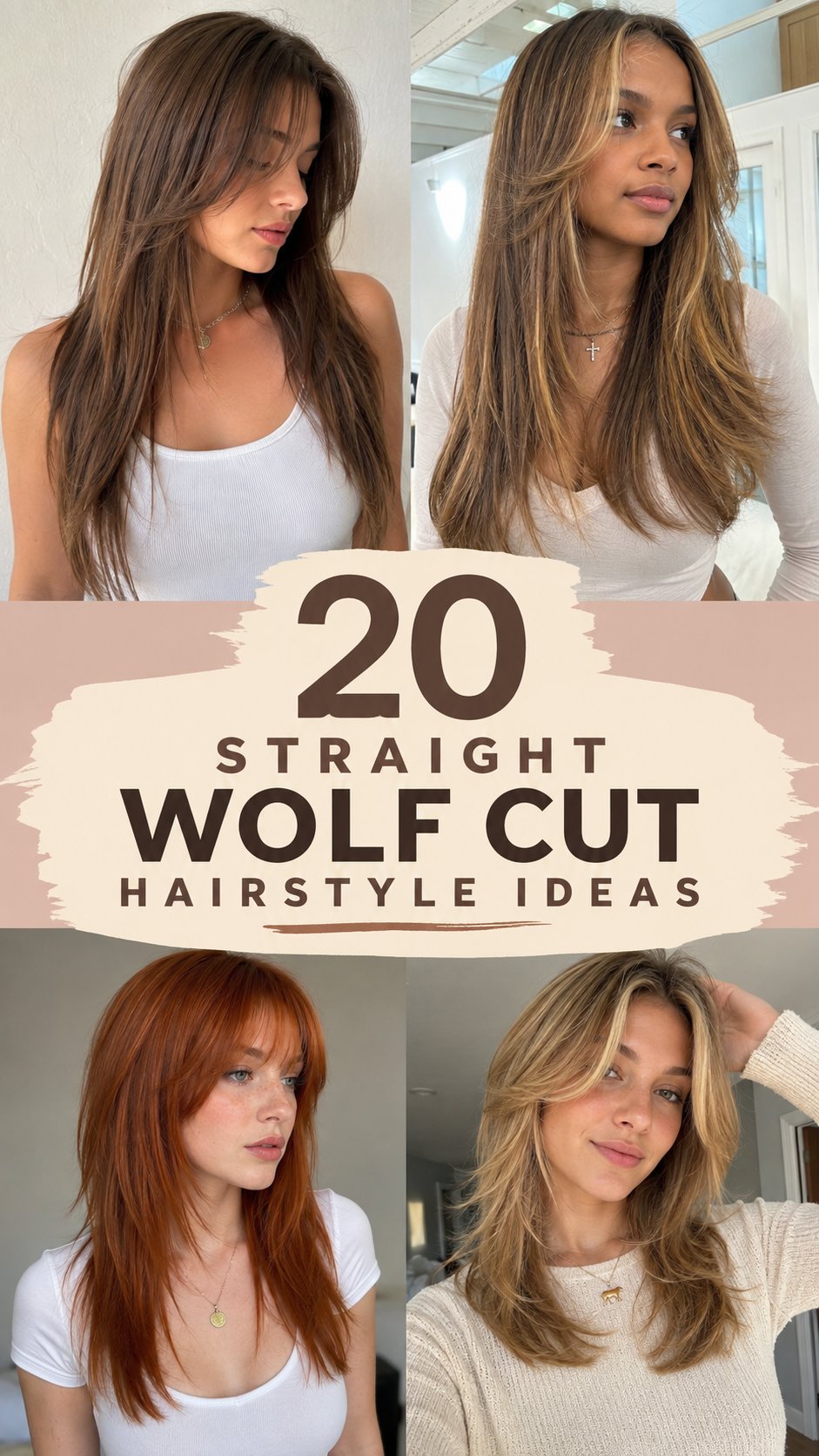 straight wolf cut hairstyle ideas