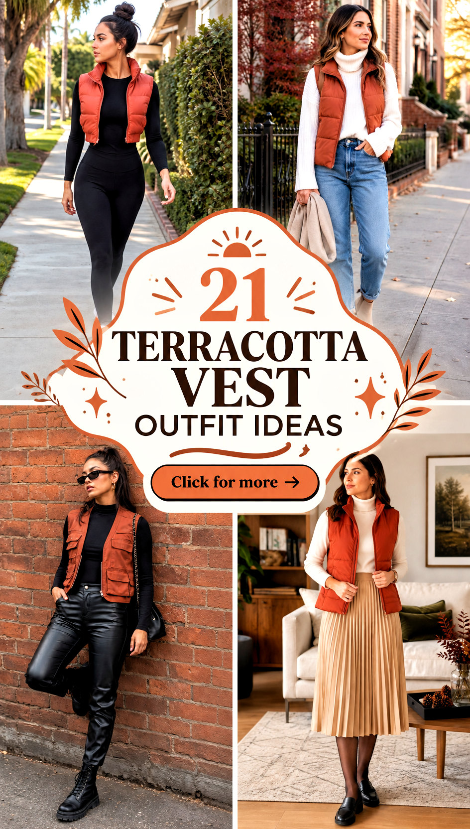 21 Terracotta Vest Outfit Ideas - 21 Terracotta Vest Outfit Ideas