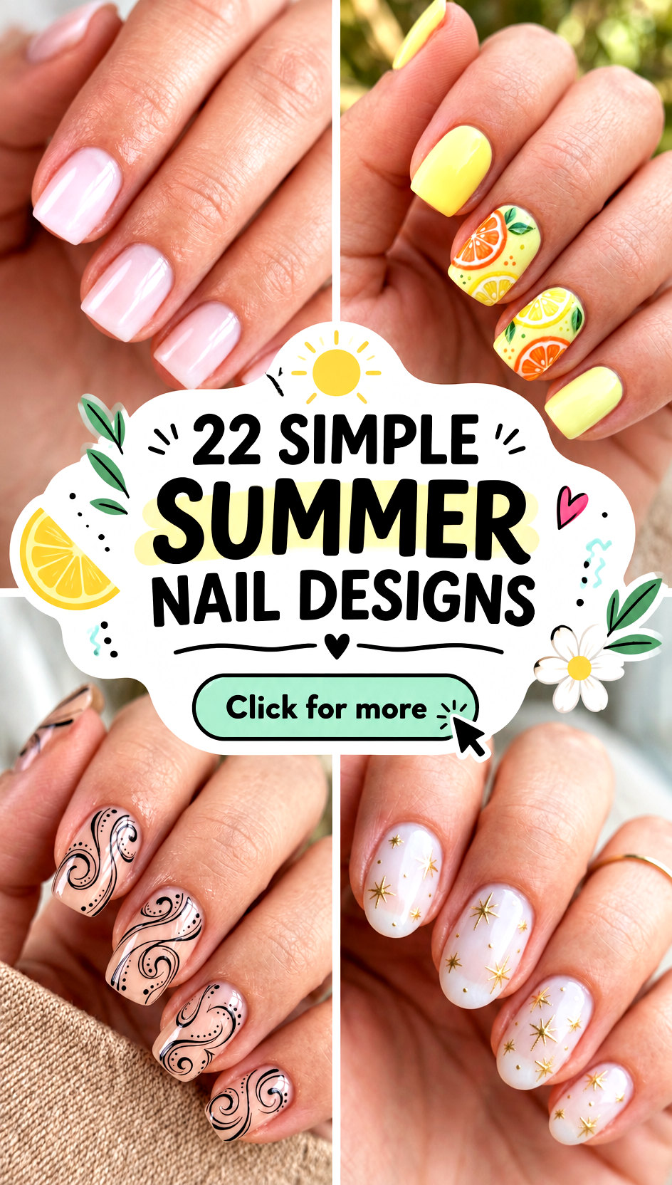 22 Simple Summer Nail Designs - 22 Simple Summer Nail Designs