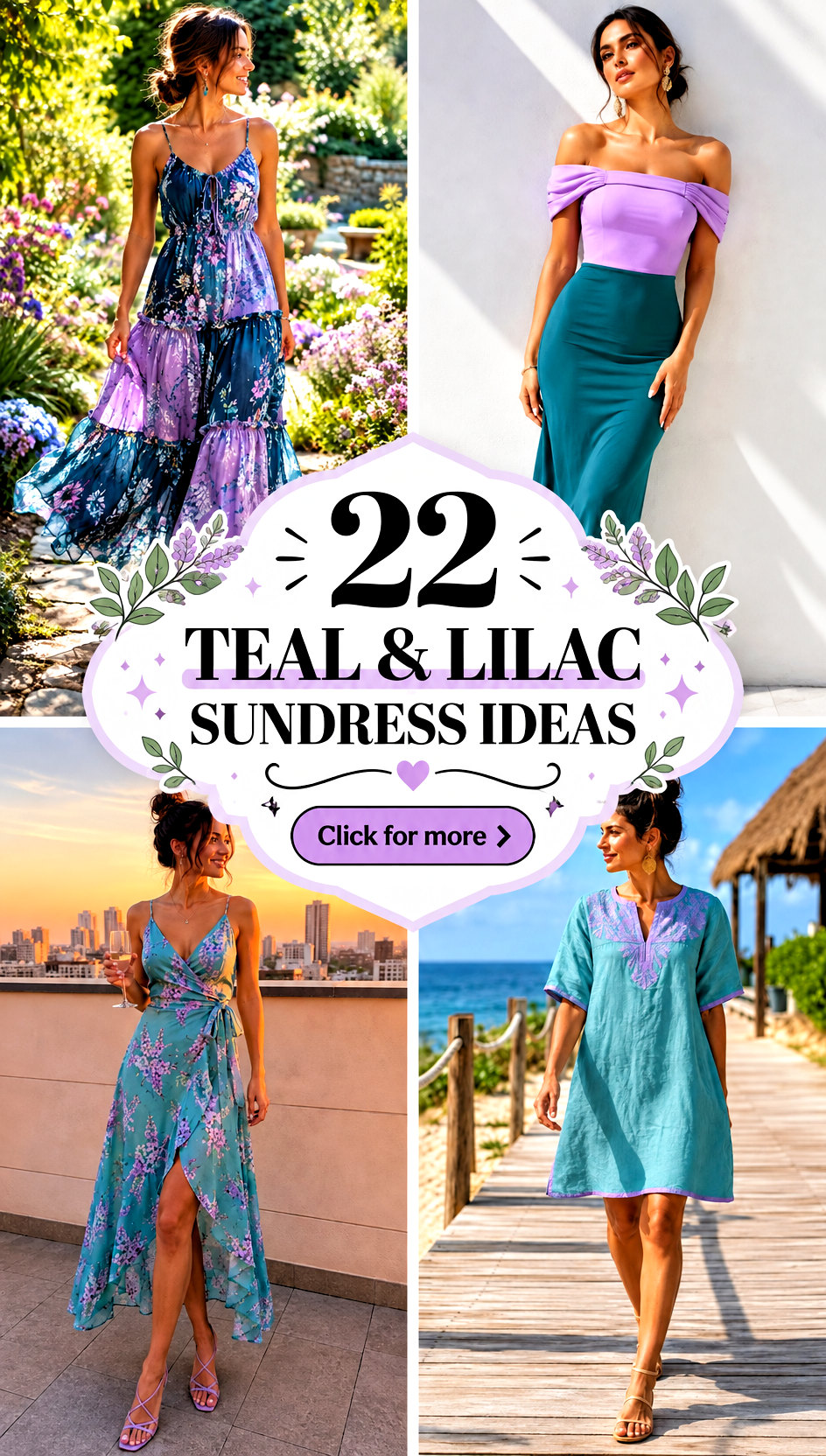 22 Teal and Lilac Sundress Ideas - 22 Teal & Lilac Sundress Ideas