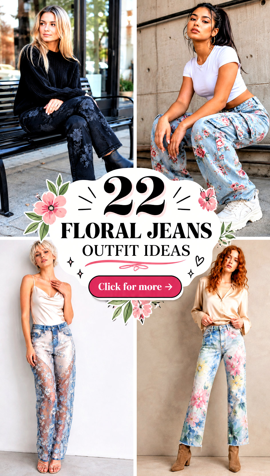22 floral jeans outfit ideas - 22 floral jeans outfit ideas