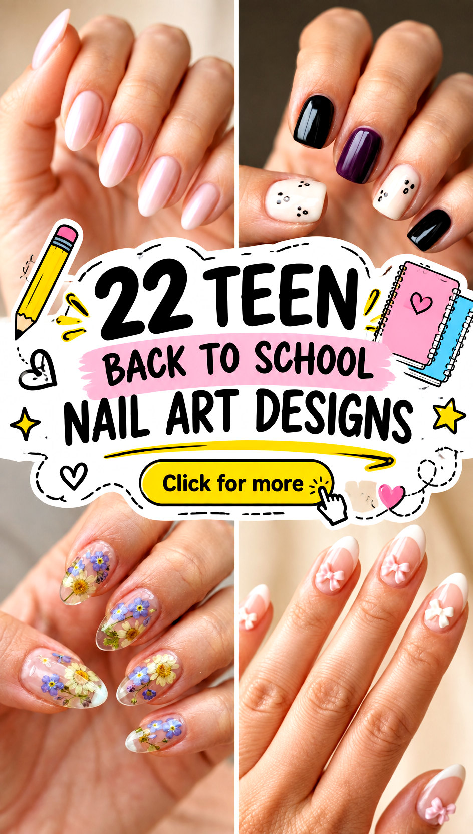 22 teen back to school nail art designs - 22 teen back to school nail art designs