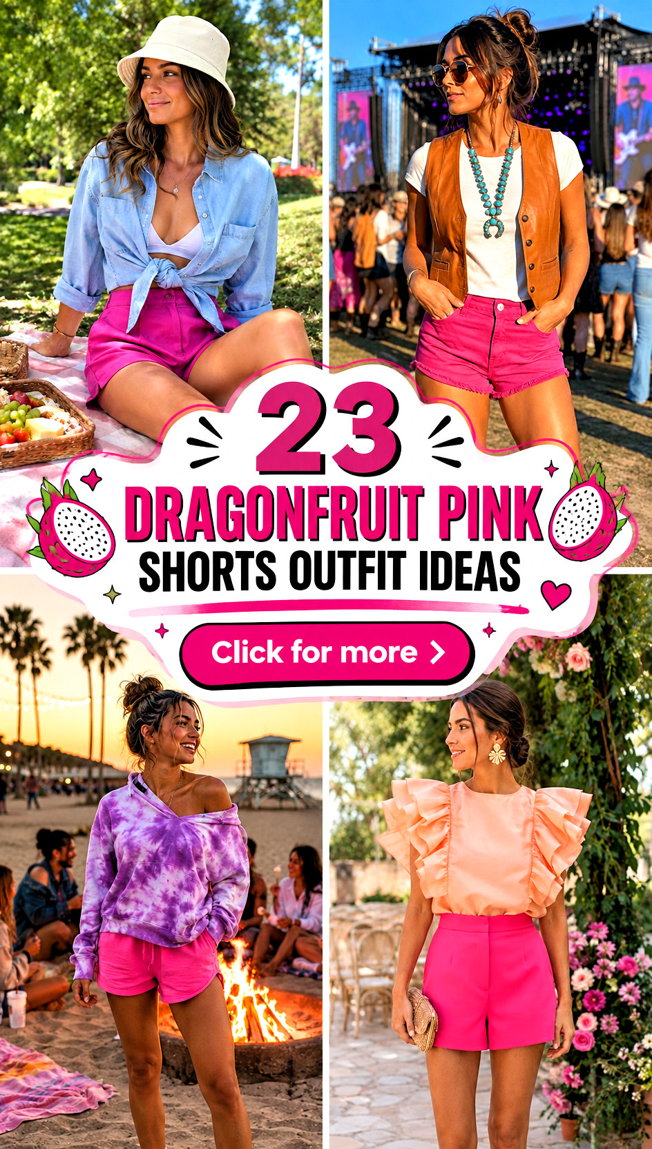 23 Dragonfruit Pink Shorts Outfit Ideas - 23 Dragonfruit Pink Shorts Outfit Ideas