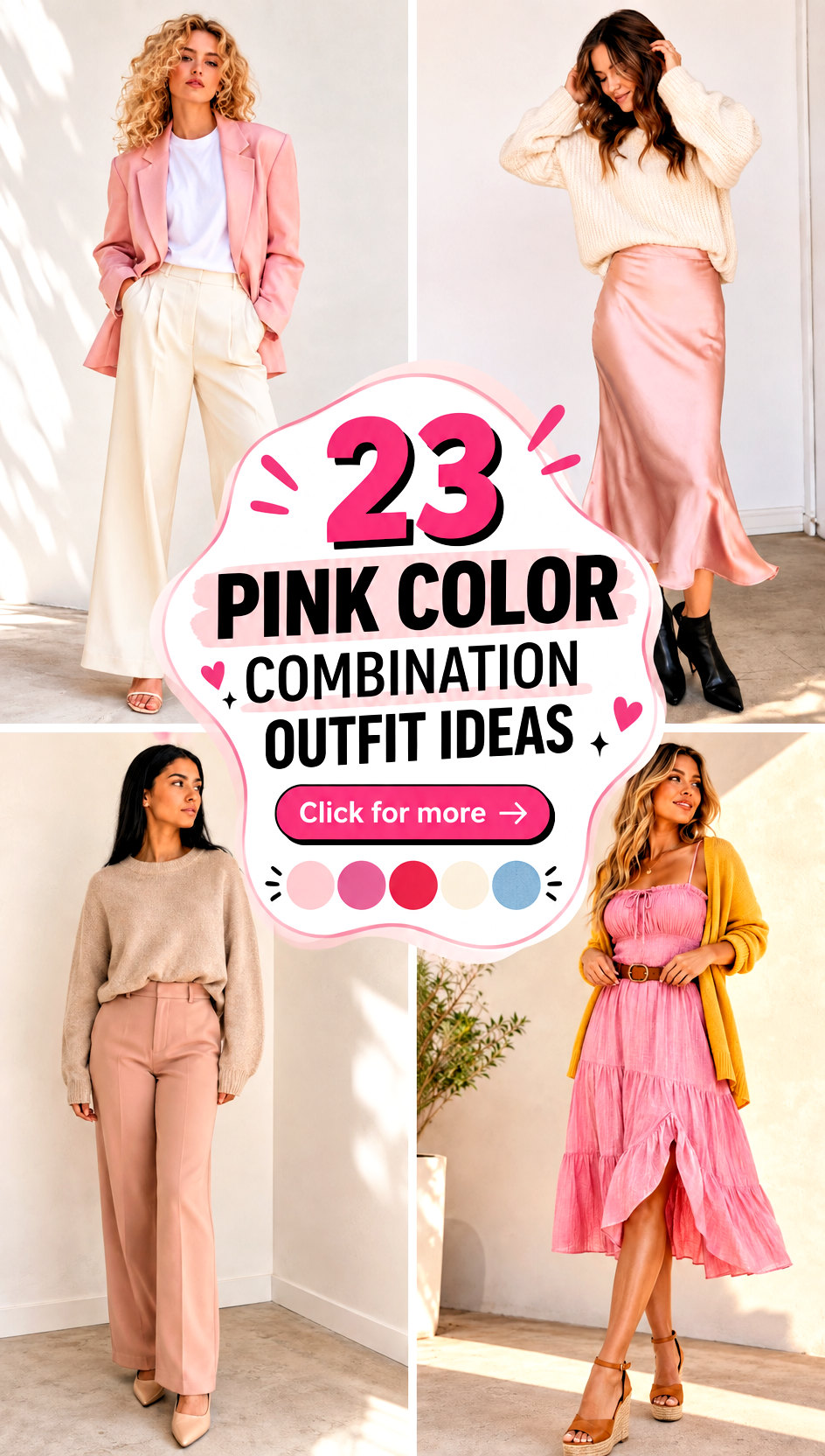 23 pink color combination outfit ideas - 23 pink color combination outfit ideas