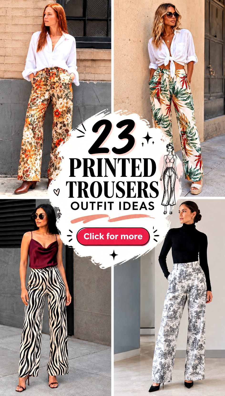 23 printed trousers outfit ideas - 23 printed trousers outfit ideas