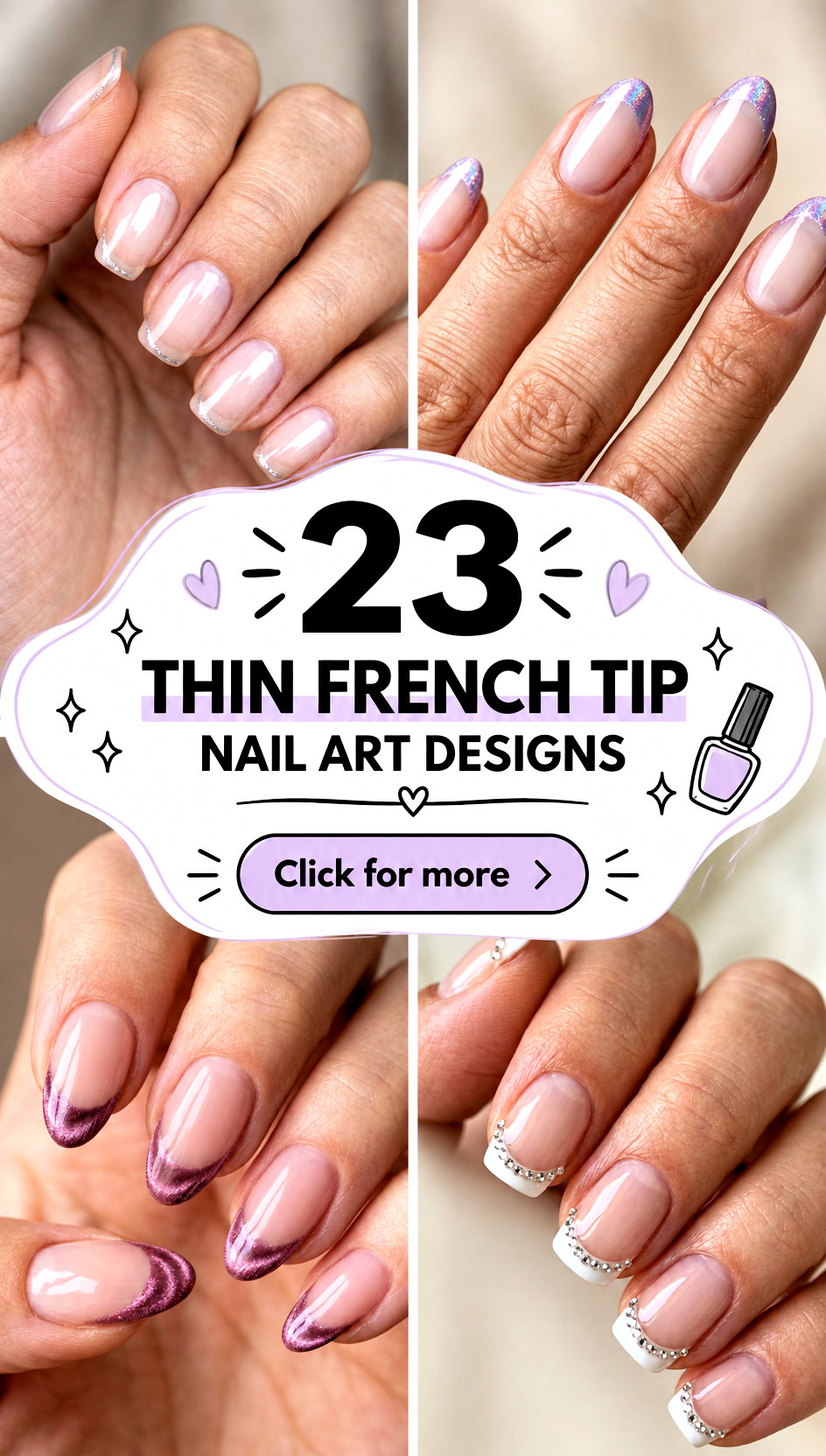 23 thin french tip nail art designs - 23 thin french tip nail art designs
