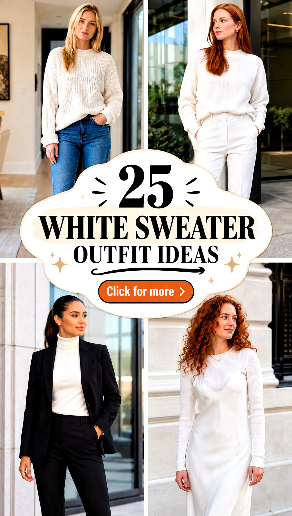 25 white sweater outfit ideas - 25 white sweater outfit ideas