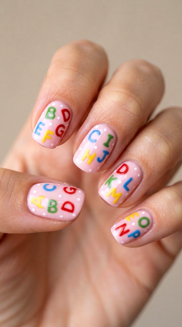 ABC Block Academic Nail Art - 21 school nail art designs