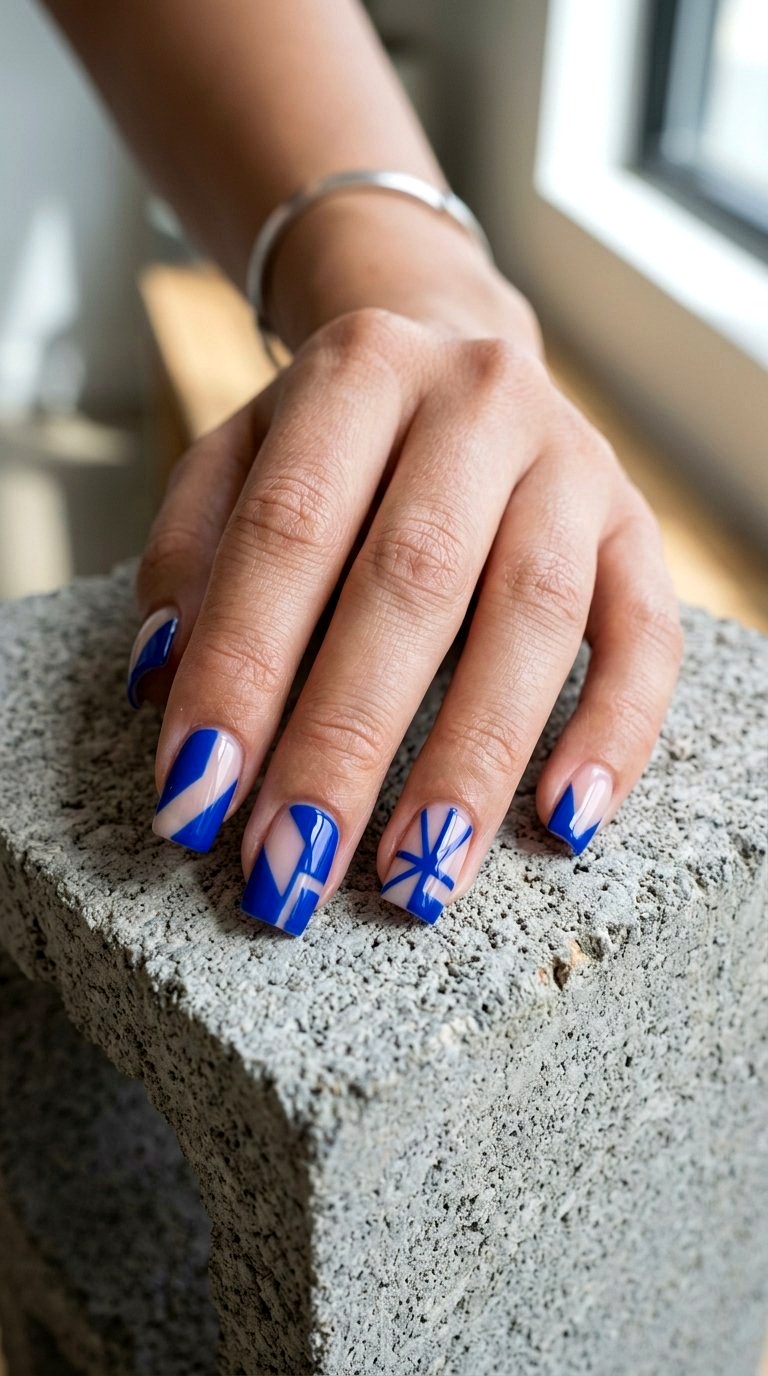 Abstract Negative Space - 21 Nail Art at Home Ideas