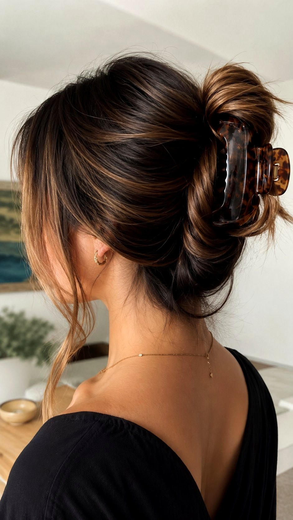 Accessorized Claw Clip Look - 20 Hair Style Ideas