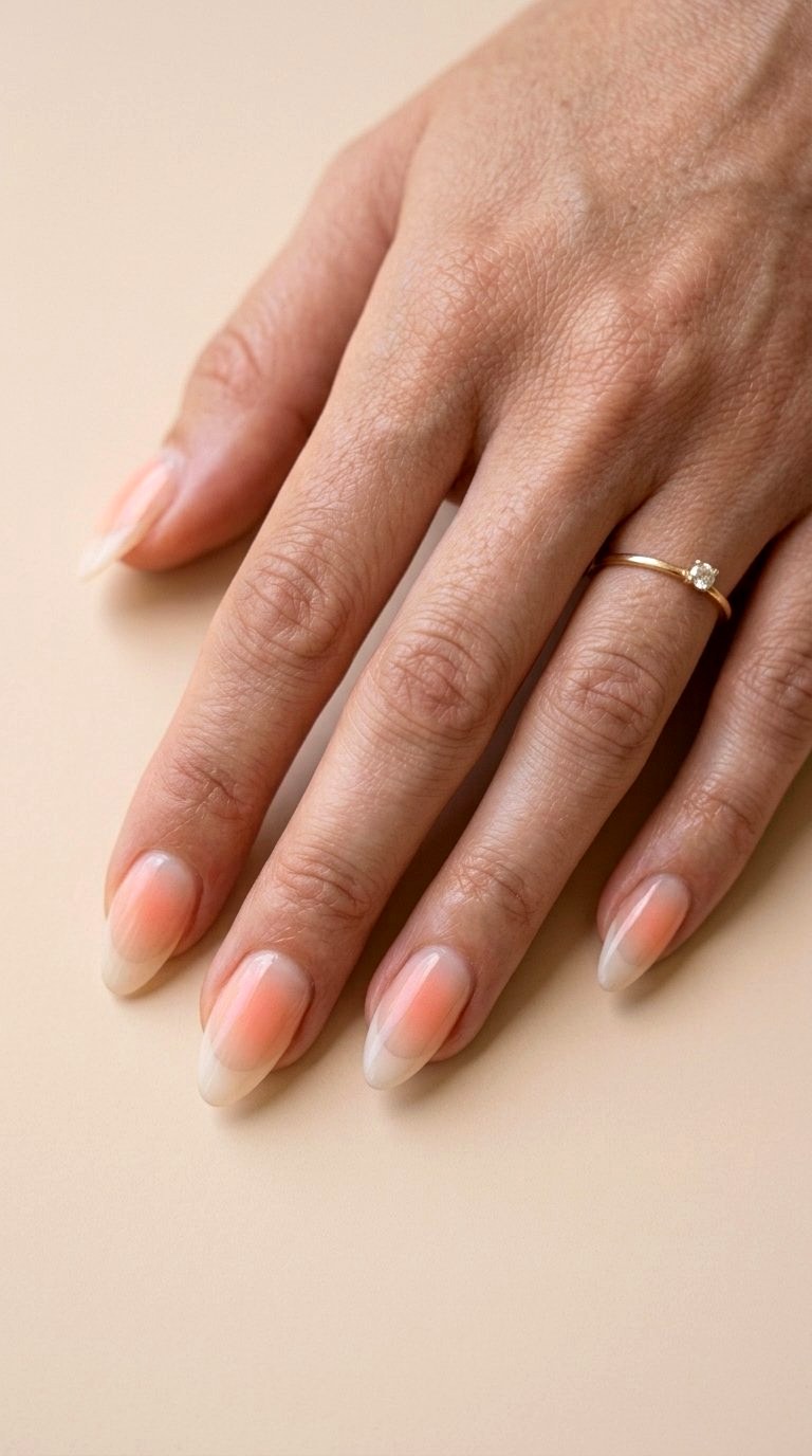 Aura French Manicure - 21 Nail Art at Home Ideas