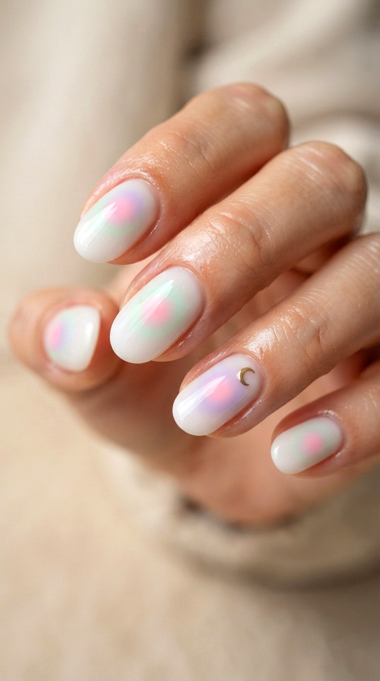 Aura Gradient Spiritual Nail Art - 21 back to school nail art design