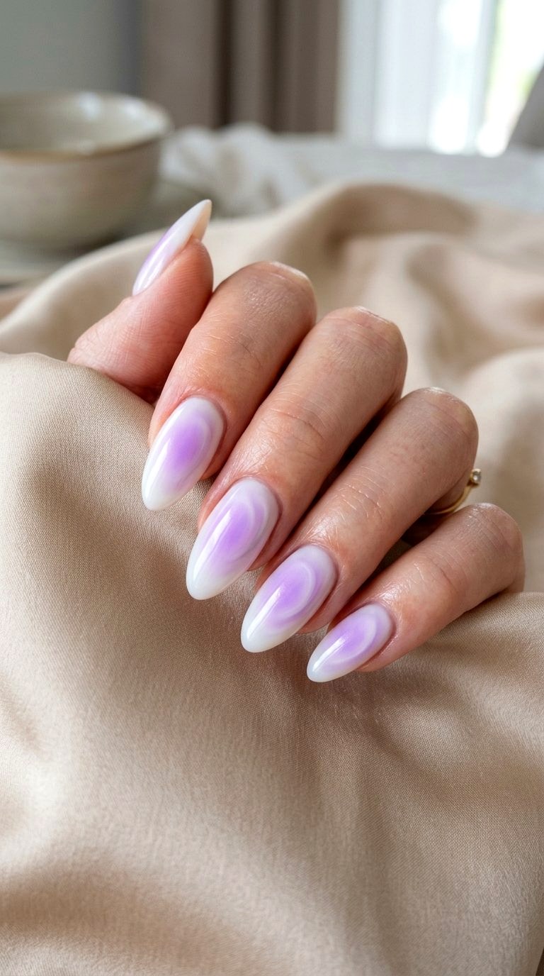Aura Gradient Swirls - 21 Nail Art at Home Ideas