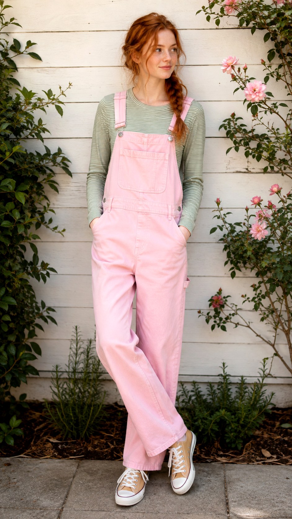 Baby Pink Overalls Garden Style - 25 baby pink outfit ideas