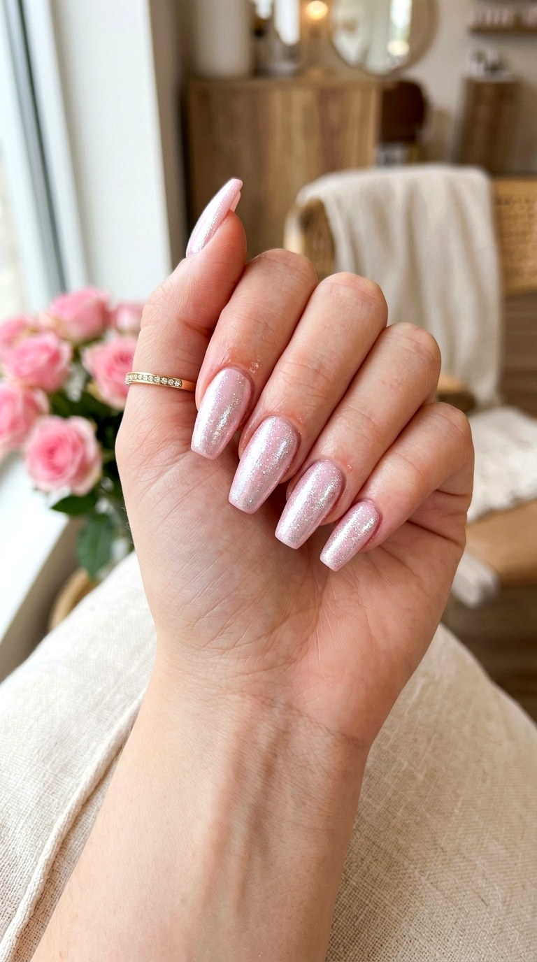 Baby Pink Strawberry Glaze Chrome - 22 Glazed Donut Chrome Nail Ideas