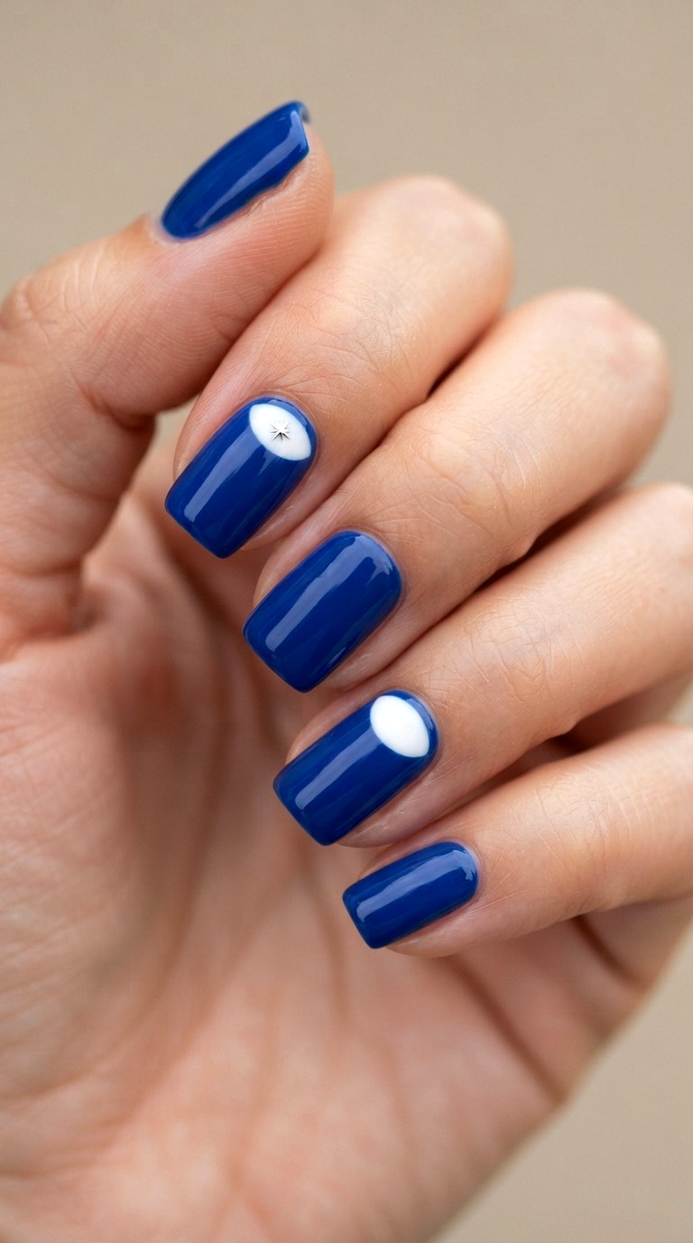 Back To Campus Blue Nails - 21 school nail art designs