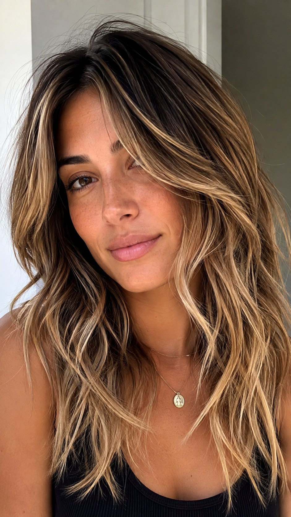 Balayage Melt Wolf Cut Layers - 25 long wolf cut hairstyle ideas