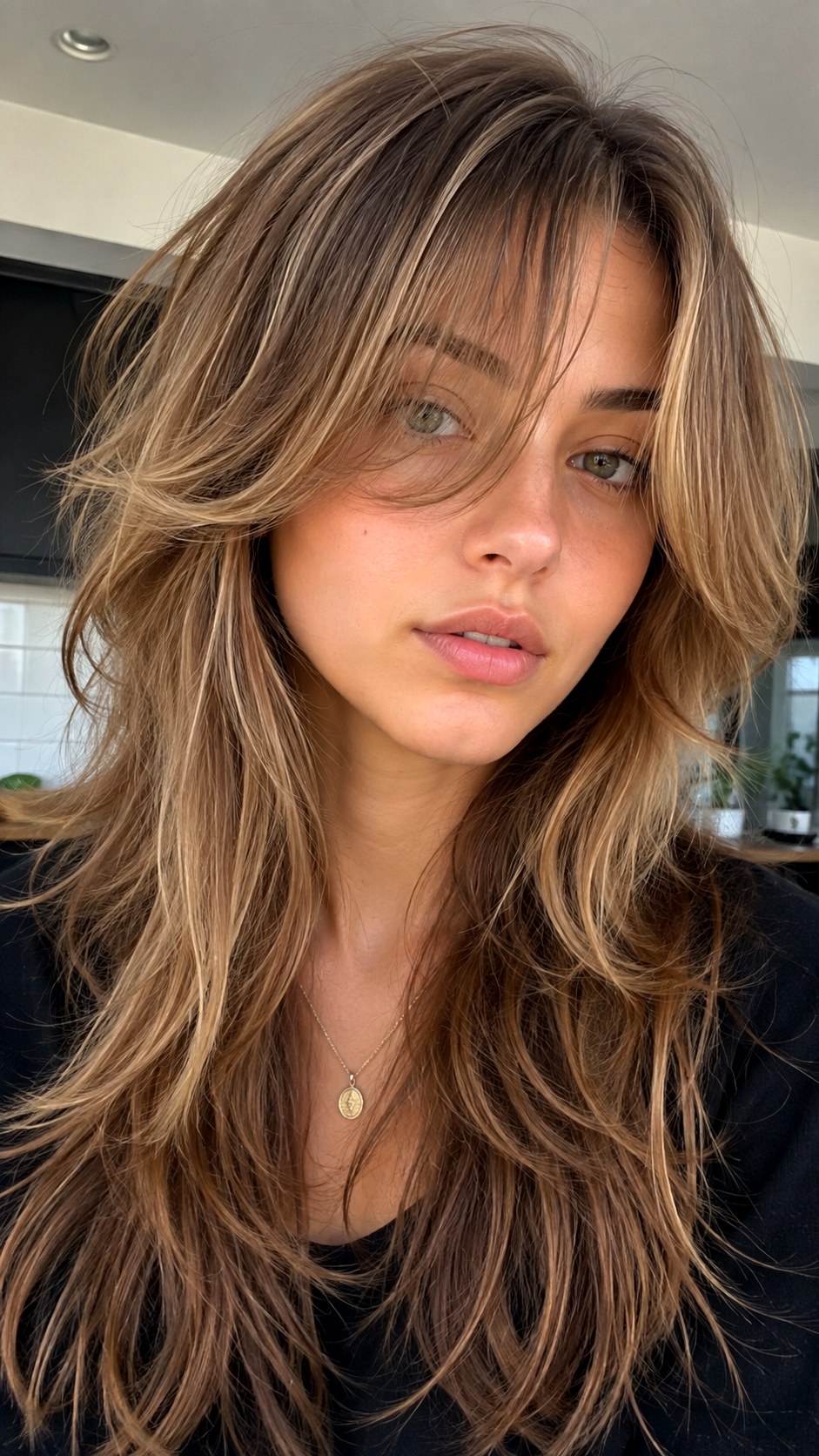Bangs and Layers Wolf Style - 21 unstyled wolf cut hairstyle ideas