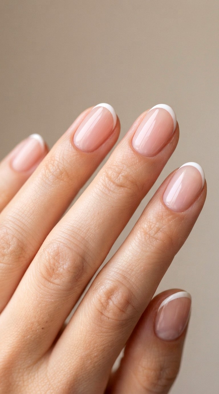 Barely There Micro French Tips - 22 natural french tip nail art ideas