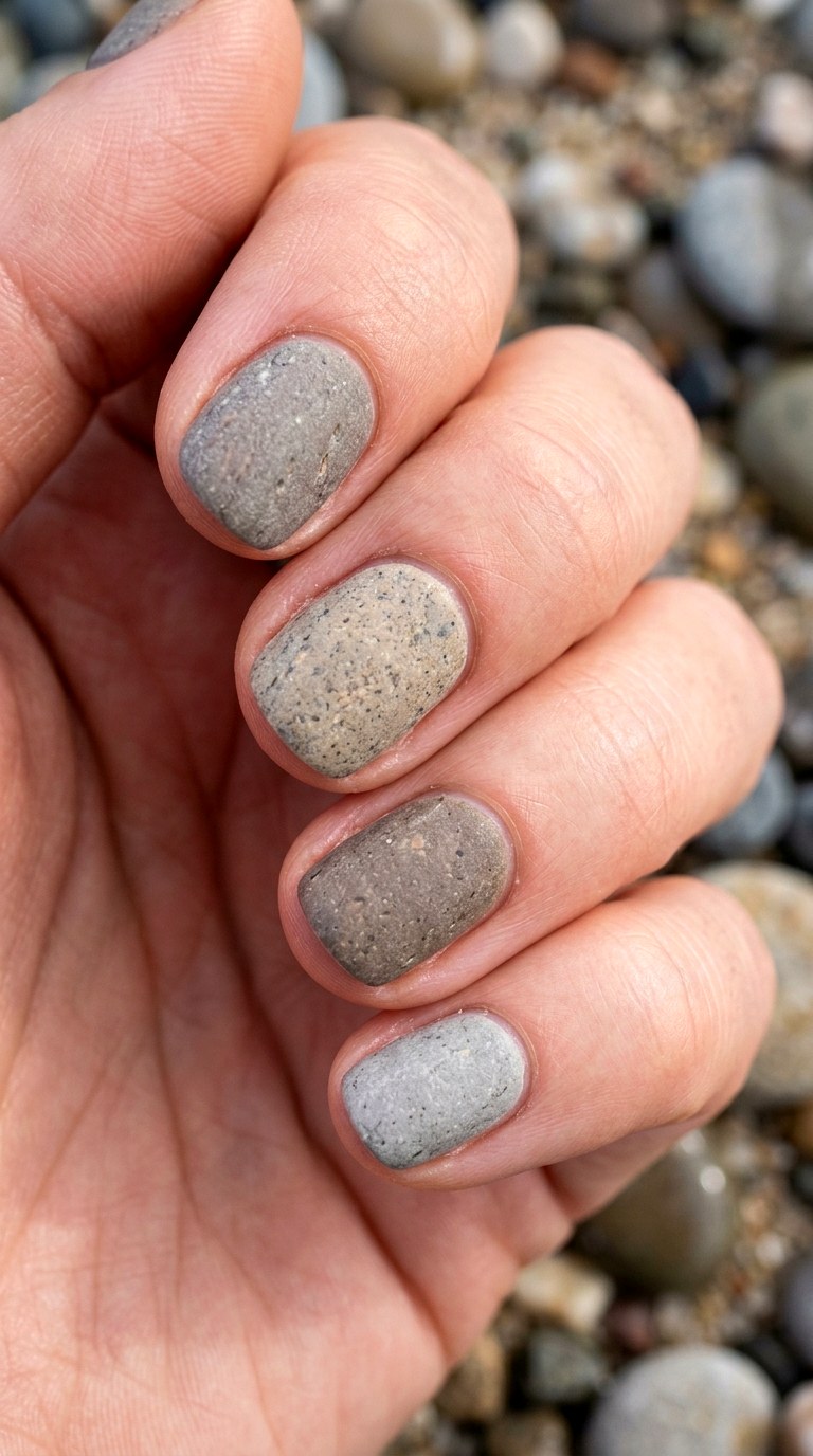 Beach Pebble Matte Texture - 22 Simple Summer Nail Designs