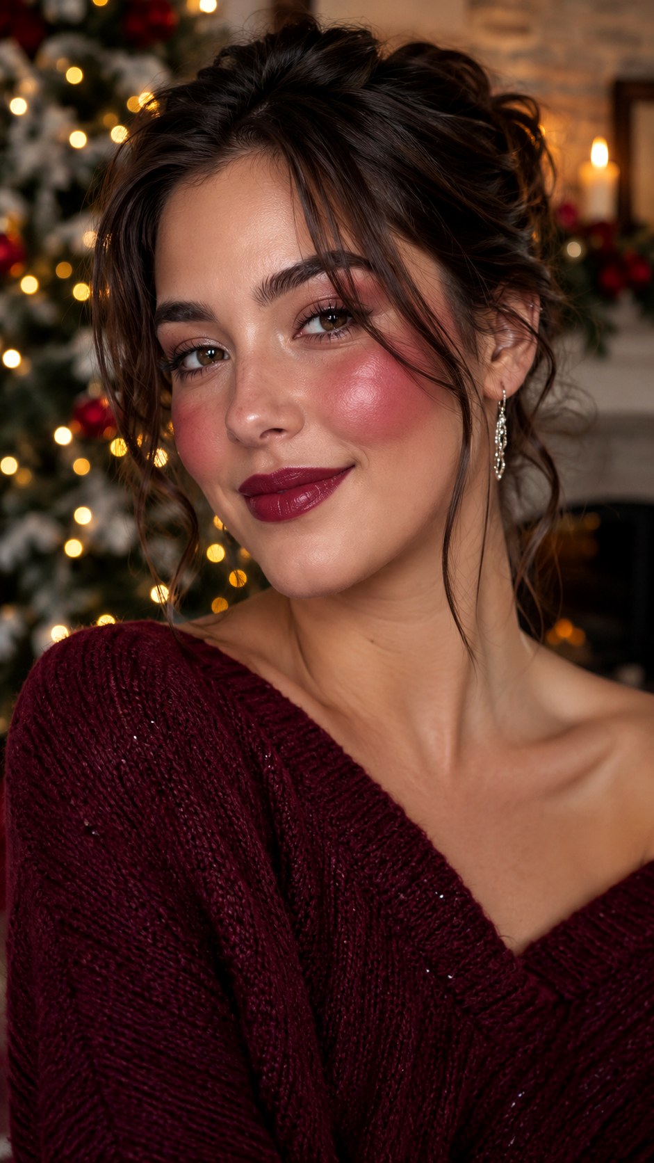 Berry Plum Winter Flush Style - 25 Jelly Blush Makeup Ideas