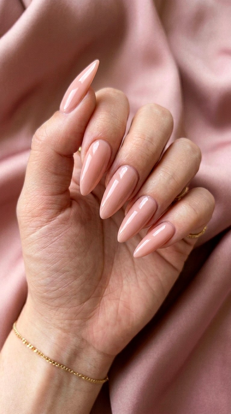 Blush Pink Almond Nails - 23 Trendy Nail Designs