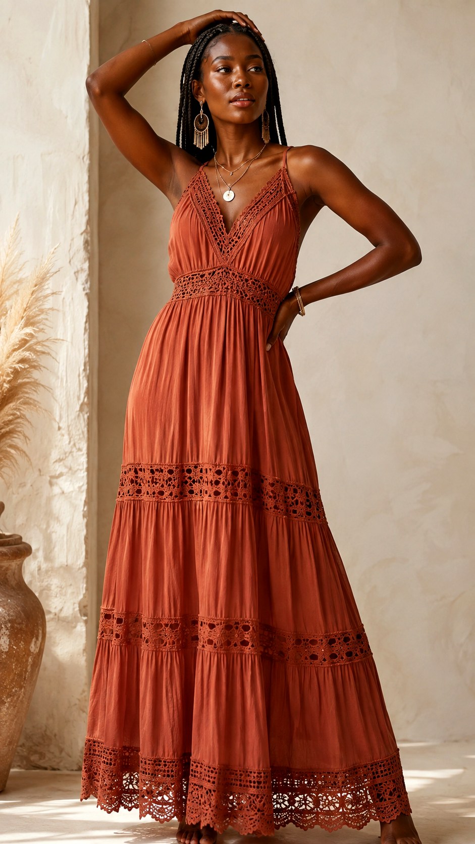 Boho Crochet Trim Sundress - 25 sun dress ideas