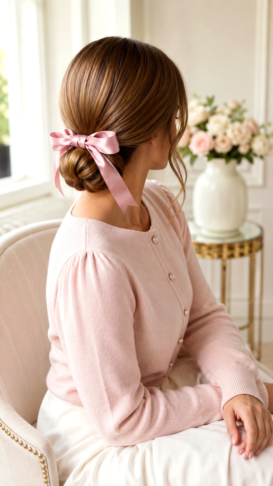Bow Wrapped Low Bun - 24 classy low bun