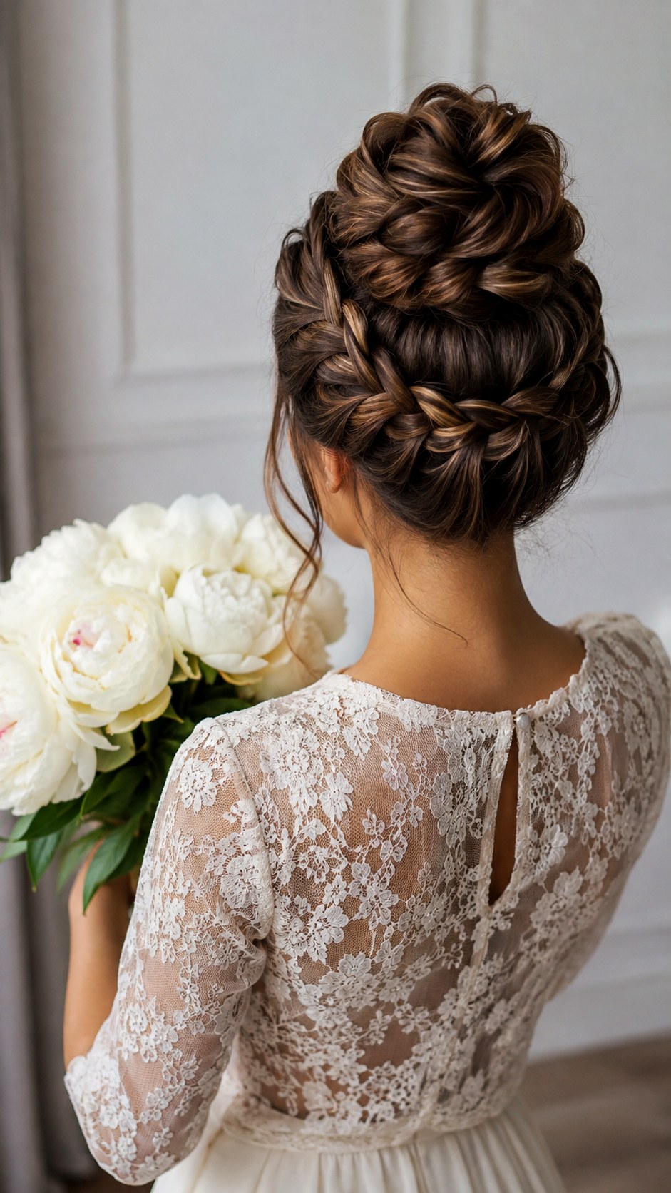 Braided Crown High Bun Style - 23 elegant bun hairstyles classy ideas