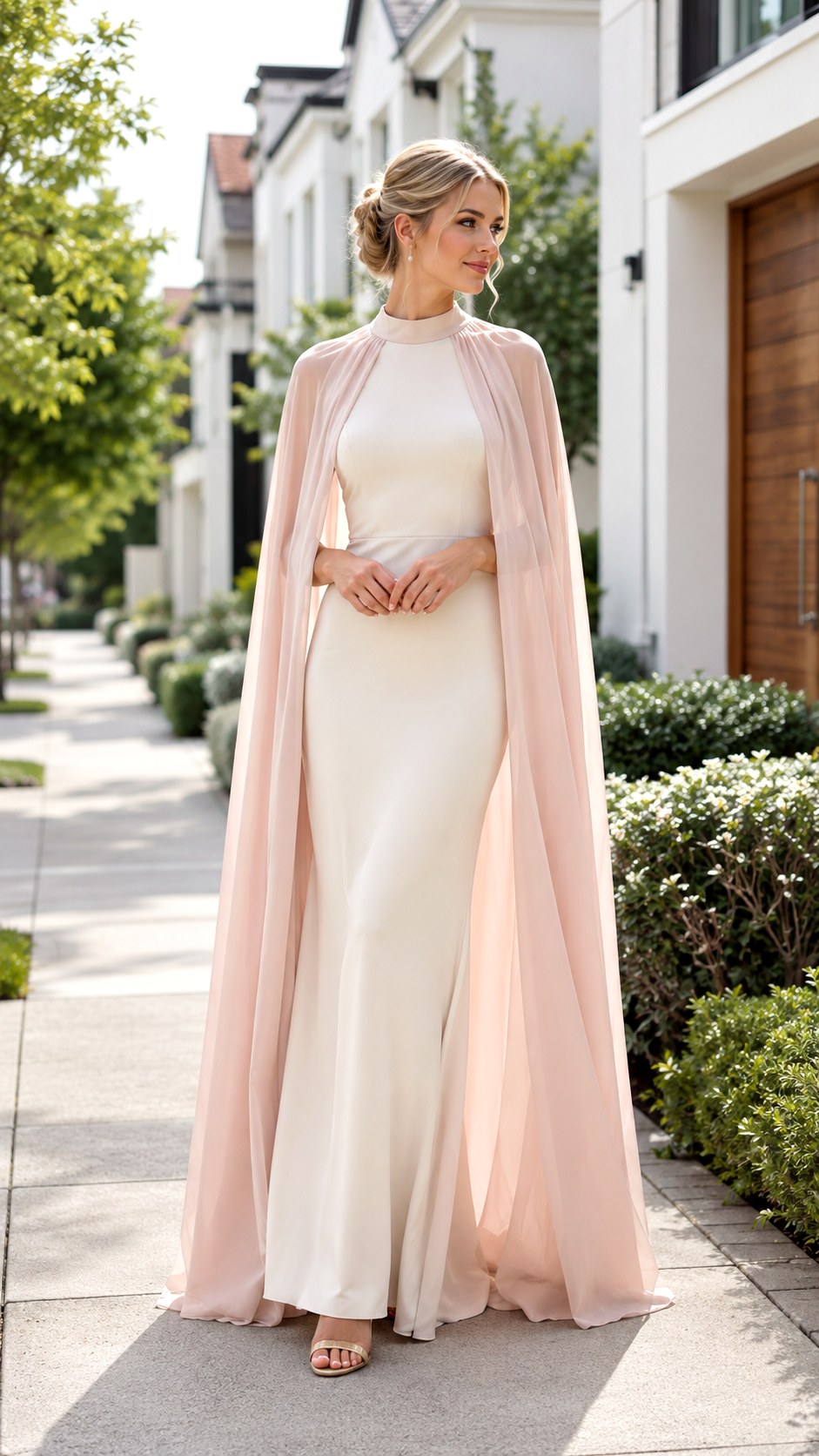 Breezy Chiffon Evening Cape Outfit Ideas - 24 cape outfit ideas