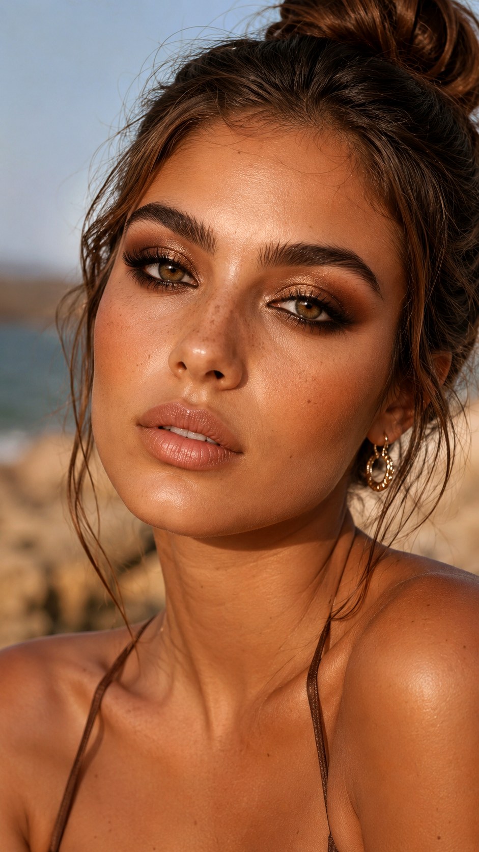 Bronze Beachy Smokey Eye - 24 Summer Eye Makeup Looks
