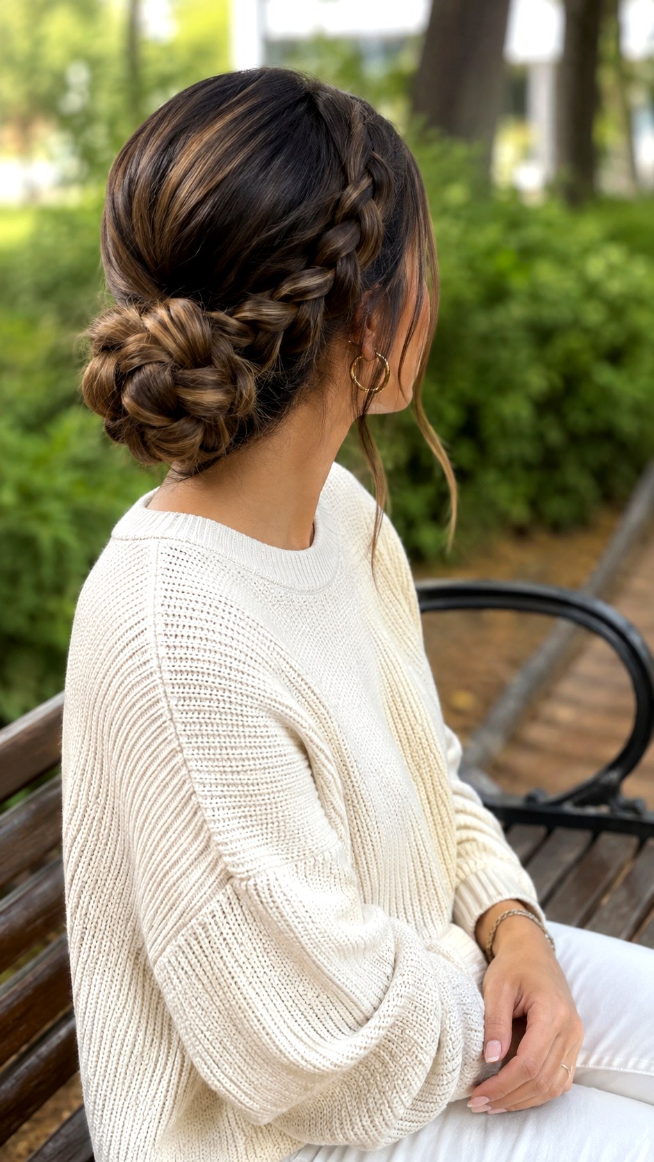 Bubble Braid Wrapped Low Bun - 23 elegant bun hairstyles classy ideas