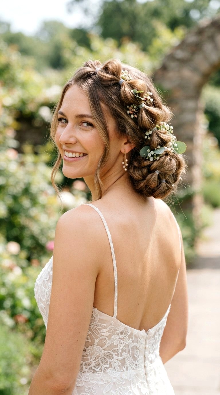 Bubble Braided Low Bun - 20 low bun hairstyles ideas