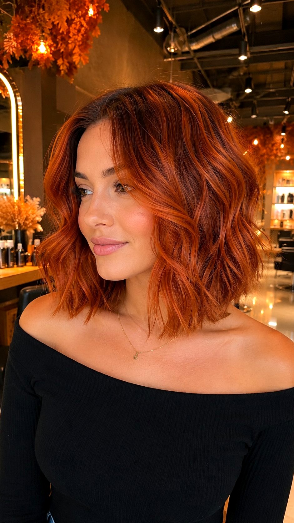Burnt Orange Lob Perfection - 21 Copper Red Hair Color Ideas