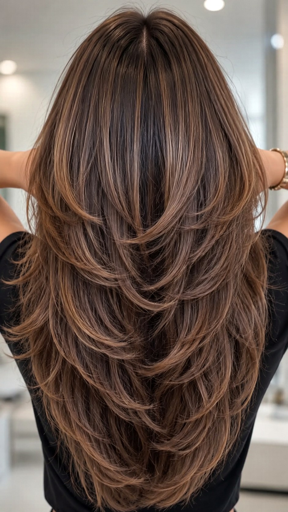 Butterfly Layers with Middle Part Volume - 23 butterfly haircut long layers ideas