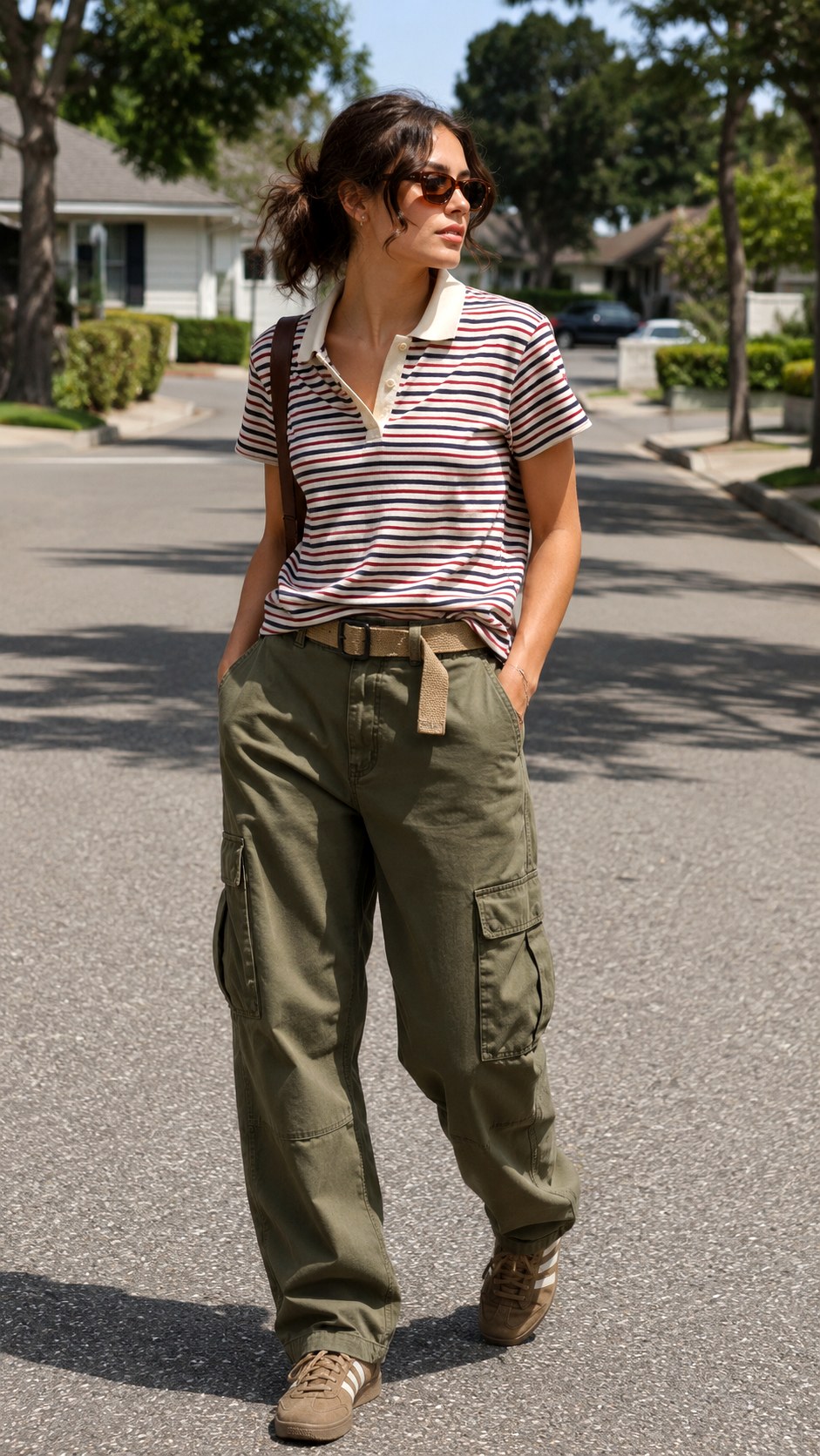 Cargo pants with Vintage Polo Shirt Style - 22 Cargo Pants Outfit Ideas