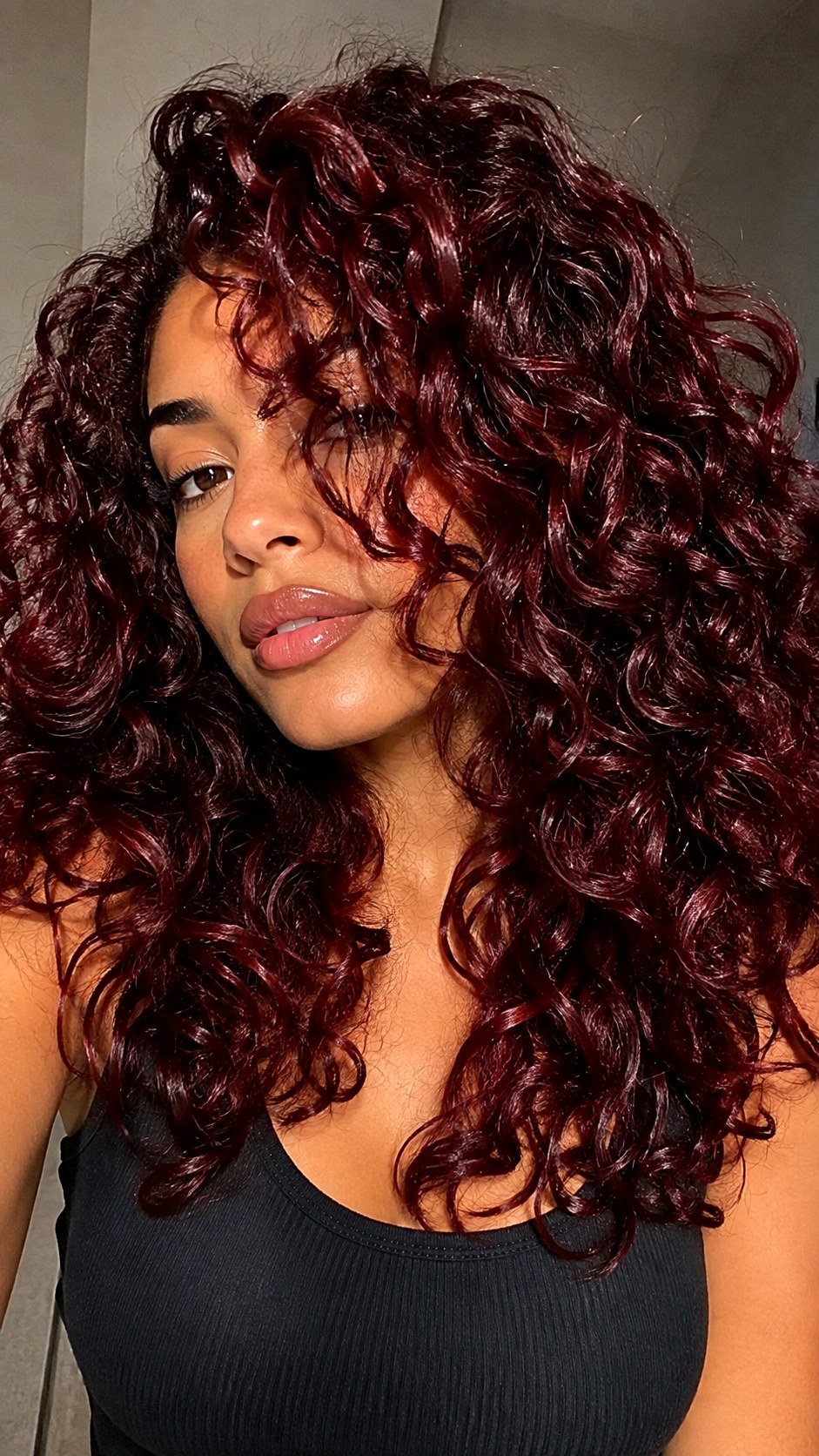 Cherry Cola Red Velvet Curl Color - 25 Curly Hair Color Ideas