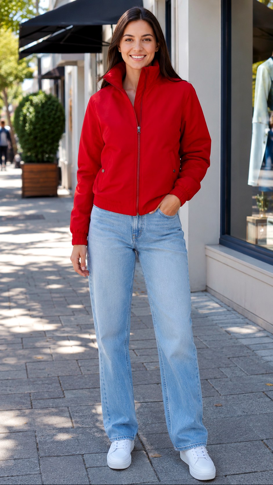 Cherry Red High Collar Jacket Outfit - 21 high collar jacket outfit ideas