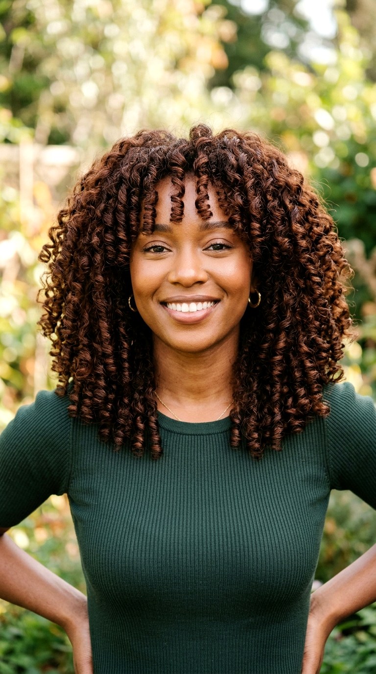 Chestnut Brown Curly Butterfly Layers - 22 butterfly layers hair long ideas