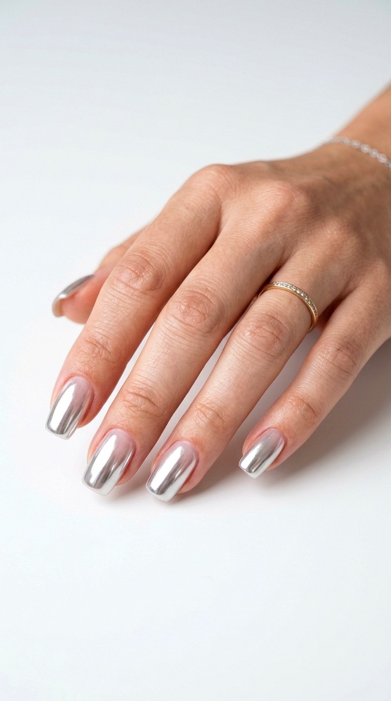Chrome Glaze Finish Manicure - 23 Trendy Nail Designs