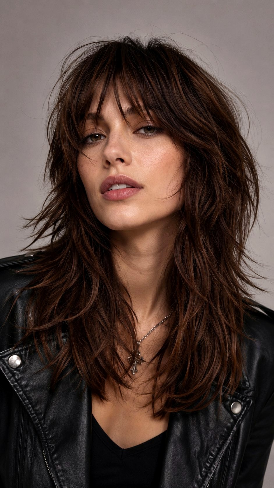Chunky Chestnut Textured Shag - 20 Chestnut Brown Hair Ideas