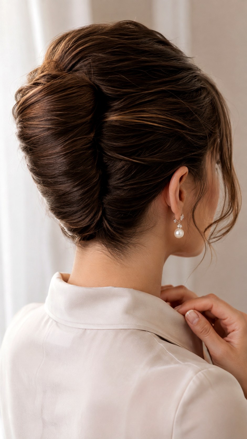 Classic French Twist Updo Bun - 23 elegant bun hairstyles classy ideas
