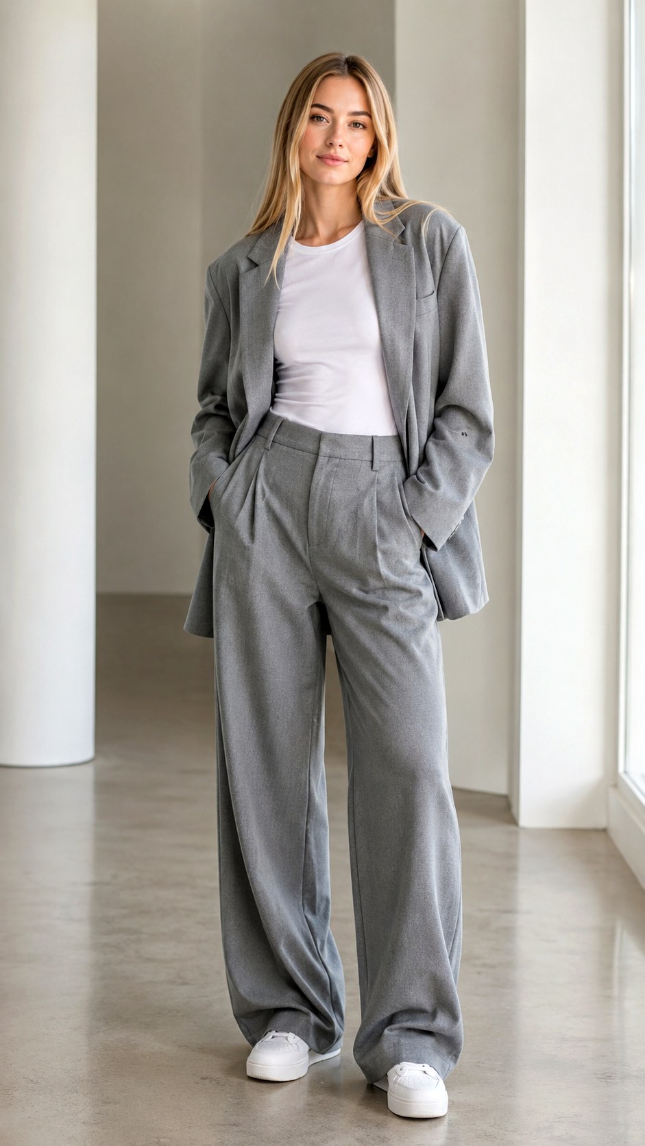 Classic Monochrome Gray Tailoring - 25 baggy suit outfit ideas