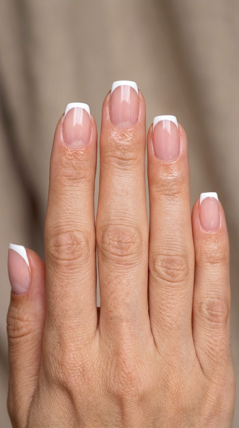 Classic White Thin French Tip - 23 thin french tip nail art designs
